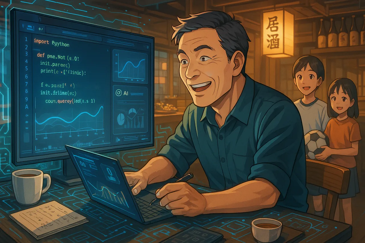 プログラミングを学んでいる店主
